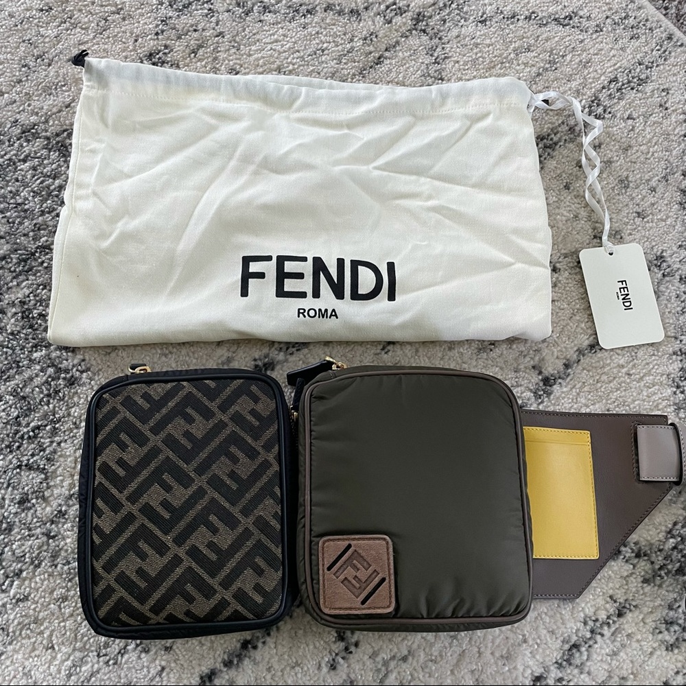 Authentic FENDI Canvas Multi Pouch Belt Bag - Picture 7 of 14
